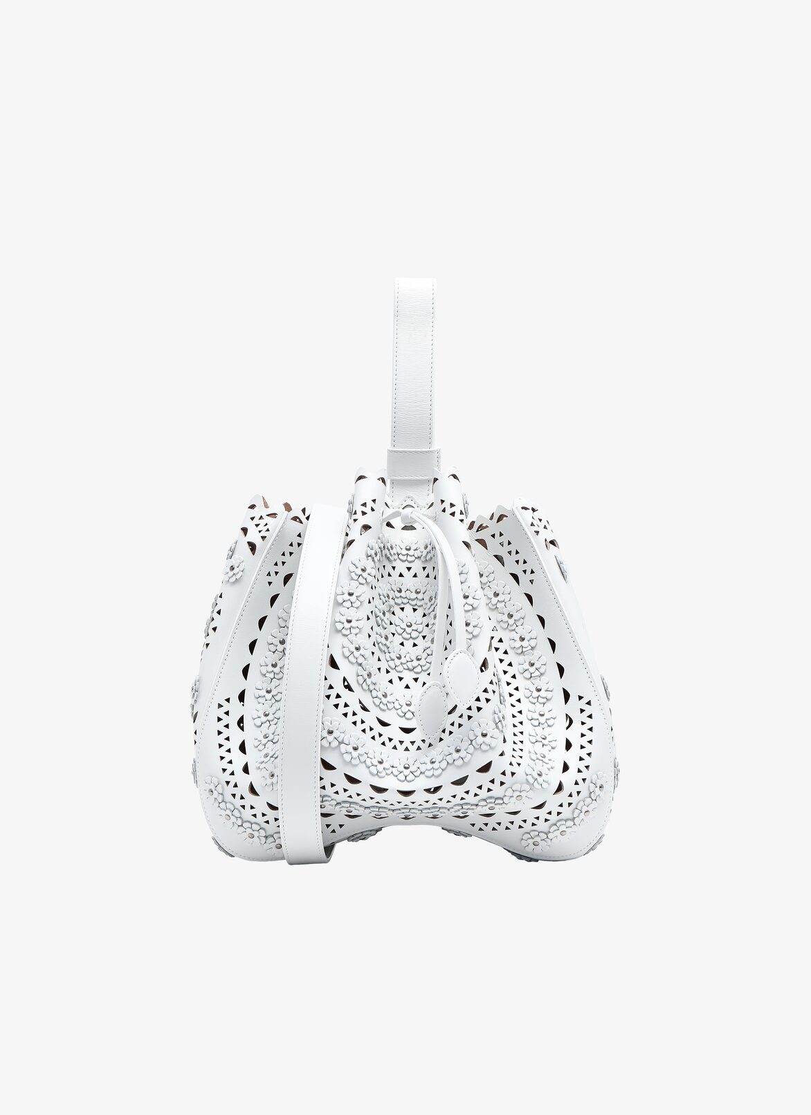 ROSE-MARIE STRA CUIR LUX NEW VIENNE FLEUR OPTICAL WHITE ALAÏA WHITE  ROSE-MARIE STRA CUIR LUX NEW VIENNE FLEUR OPTICAL WHITE